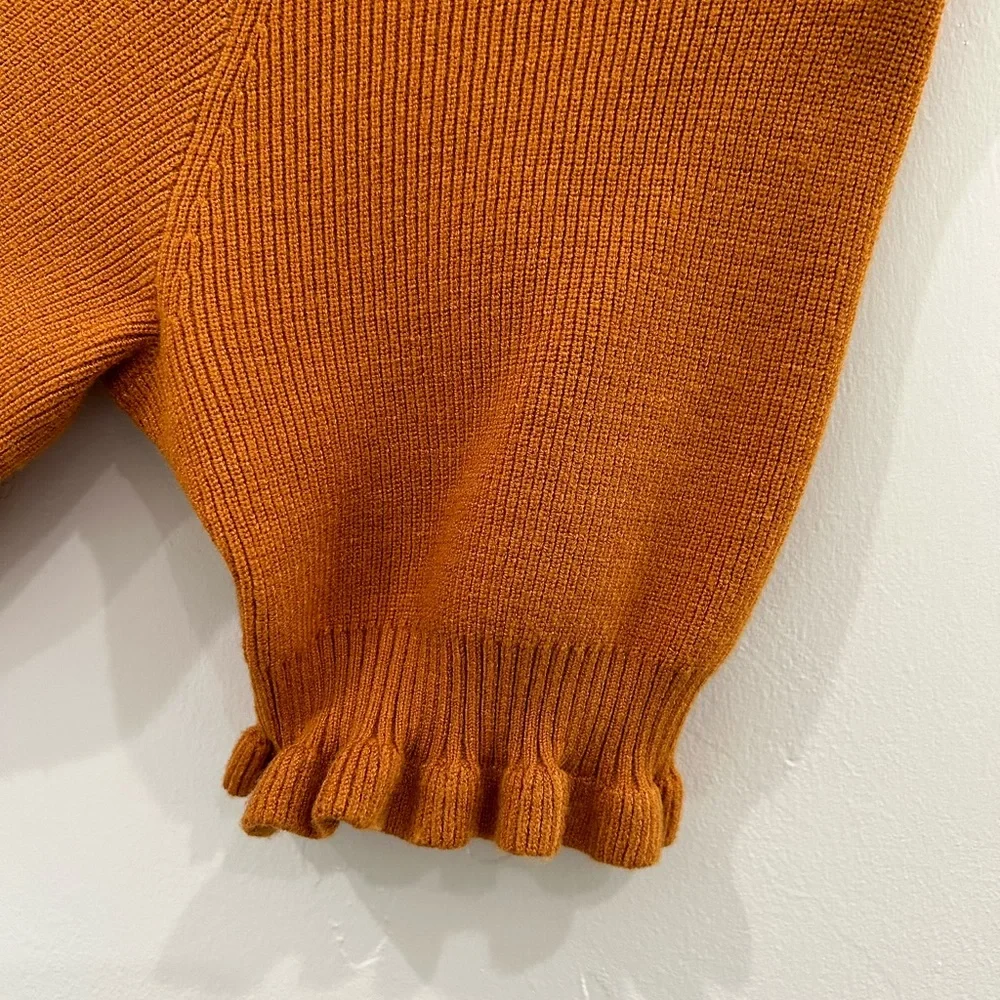 Women’s Loft Rusty Orange Knit Sweater , Size L - Picture 4 of 6